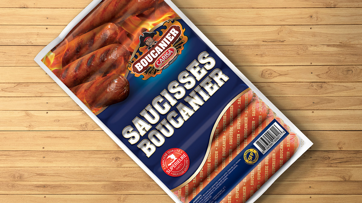 Boucanier Saucisses packaging design by Pong Lizardo