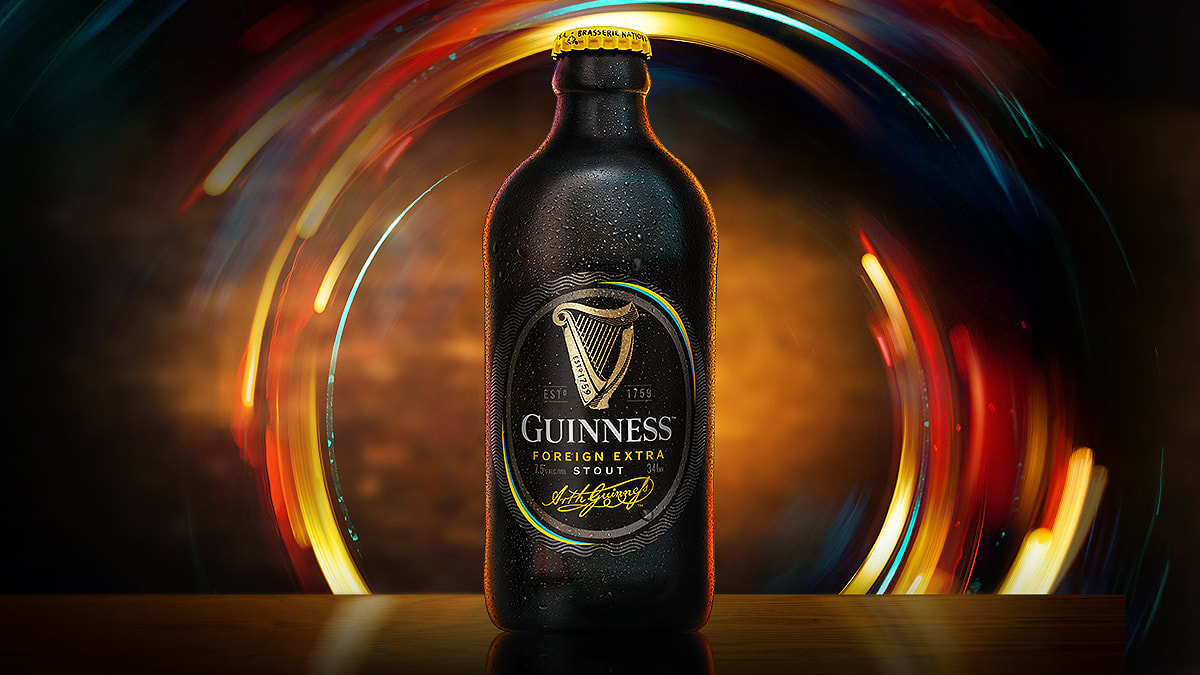 Guinness beer product photography & photo editing by Pong Lizardo