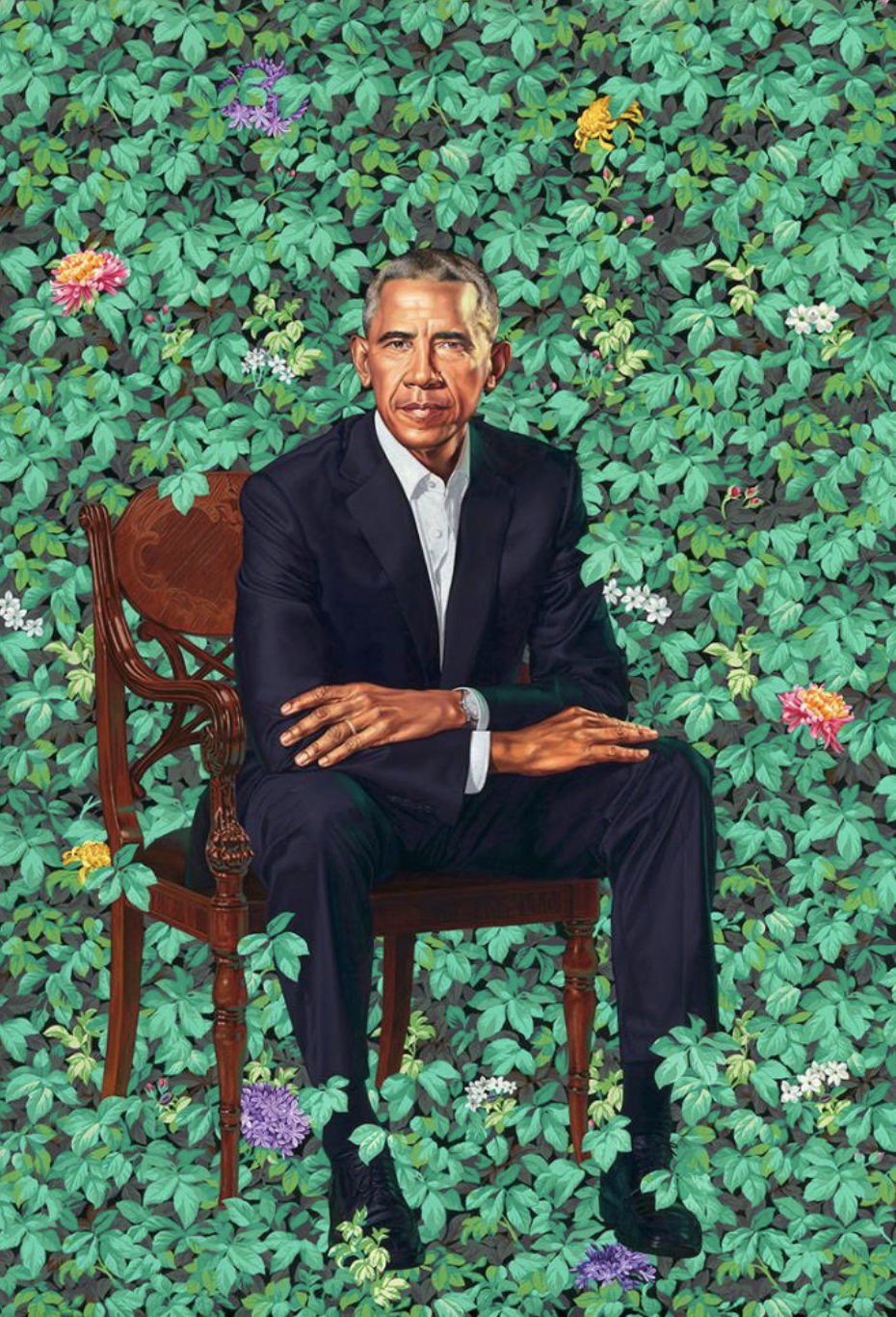 Kehinde Wiley Obama painting.