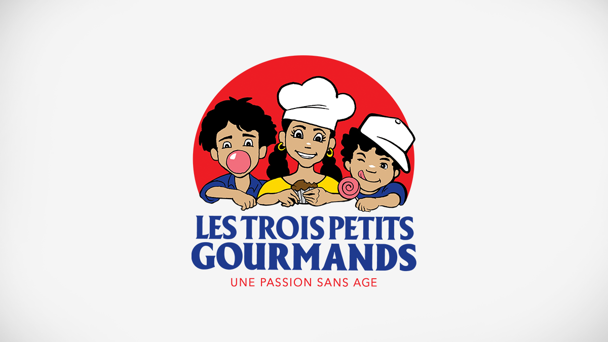 Les Trois Petits Gourmands logo design by Pong Lizardo