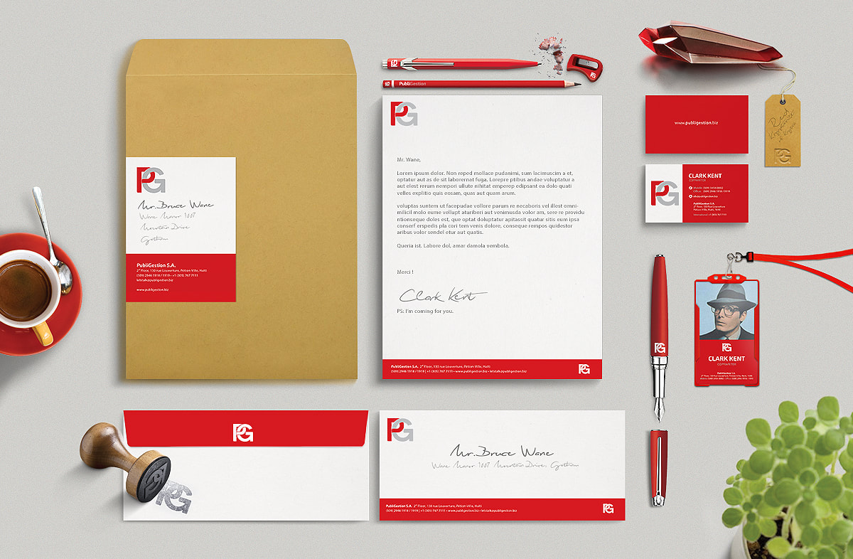 PubliGestion S.A. (PG) corporate design by Pong Lizardo