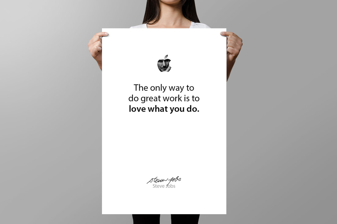 Simple poster design Steve Jobs quote by Pong Lizardo