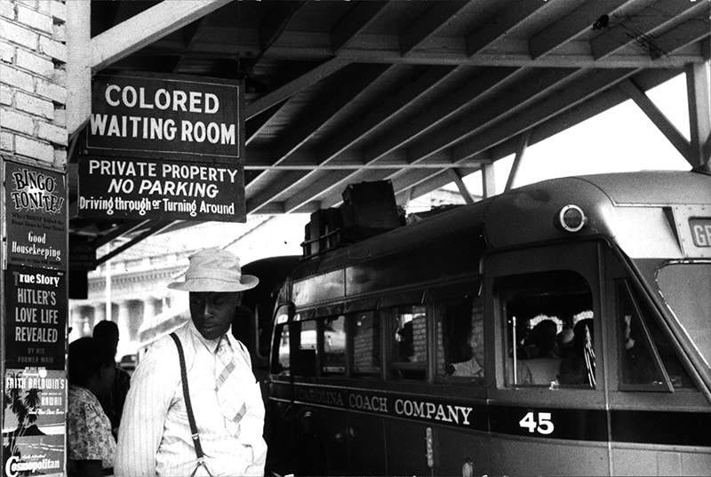 Segregation: Bus station in Durham, North Carolina, May 1940