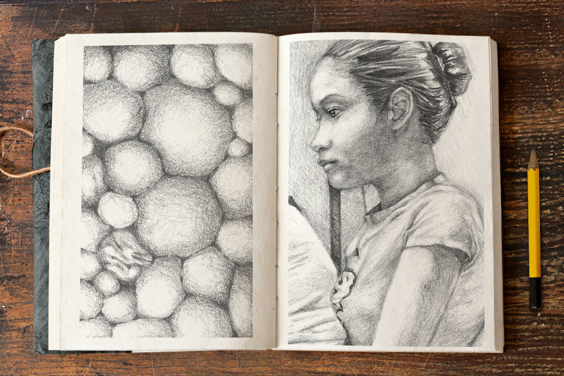 Pong Lizardo's sketch book, 6B pencil illustration