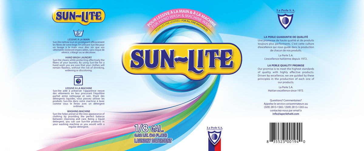 Sun-Lite packaging label design by Pong Lizardo