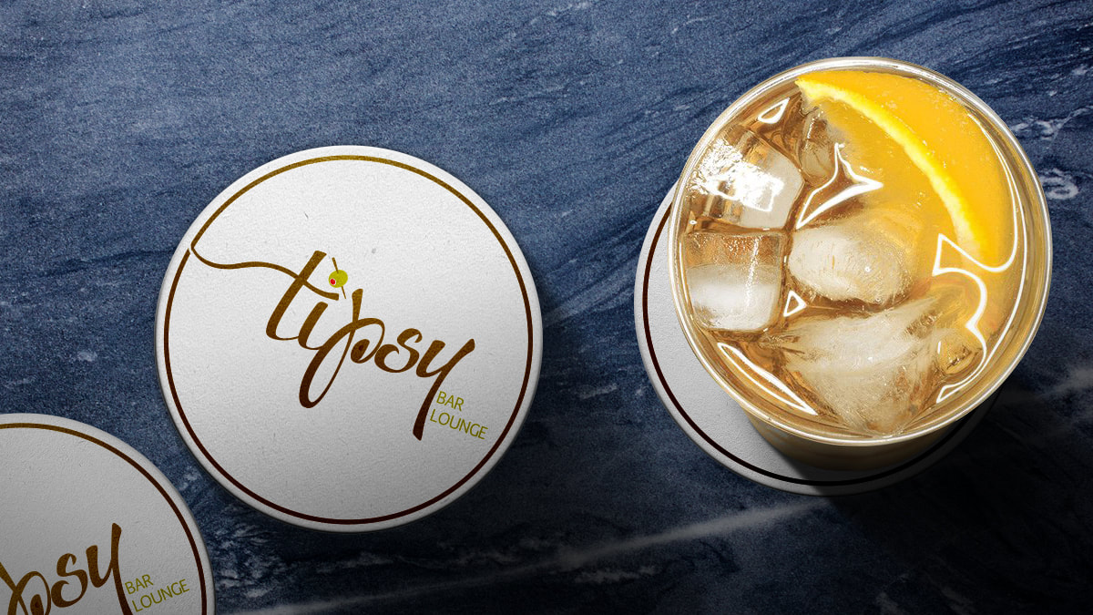 Logo design mockup for Tipsy Bar Lounge by Pong Lizardo